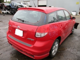 2004 TOYOTA MATRIX XR RED 1.8L AT Z17566